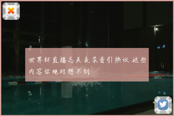 世界杯直播忘关麦录音引热议 这些内容你绝对想不到